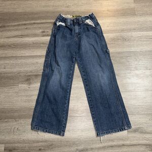 Lee Dungaree Carpenter Jeans Boys Size 12 Slim Youth Adjustable Waist Blue